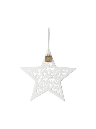 RAEDER | Weihnachts Stern Anhänger 8x8cm Weiss | weiss